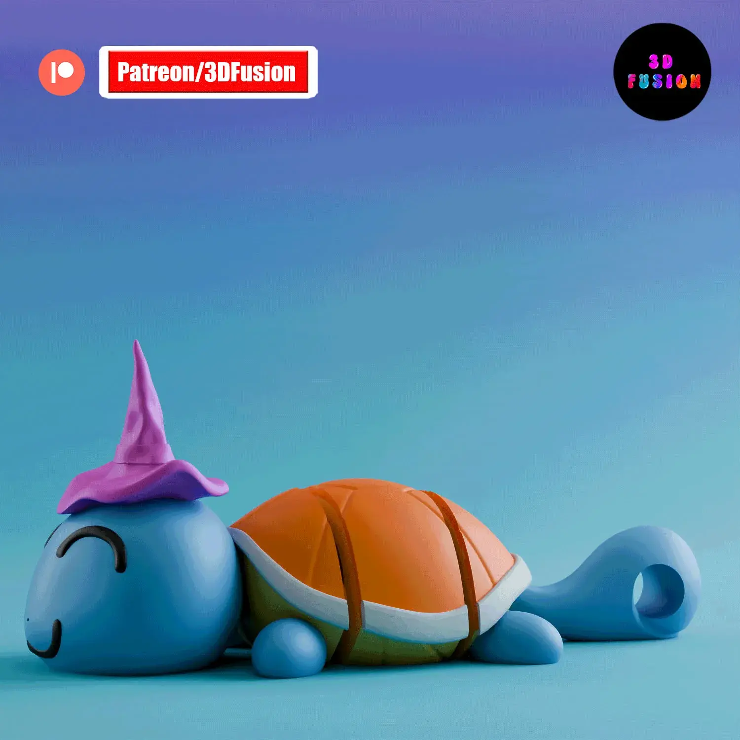 Happy Squirtle Witch 🐢🧹 Pokemon Articulated Toy & Keychain