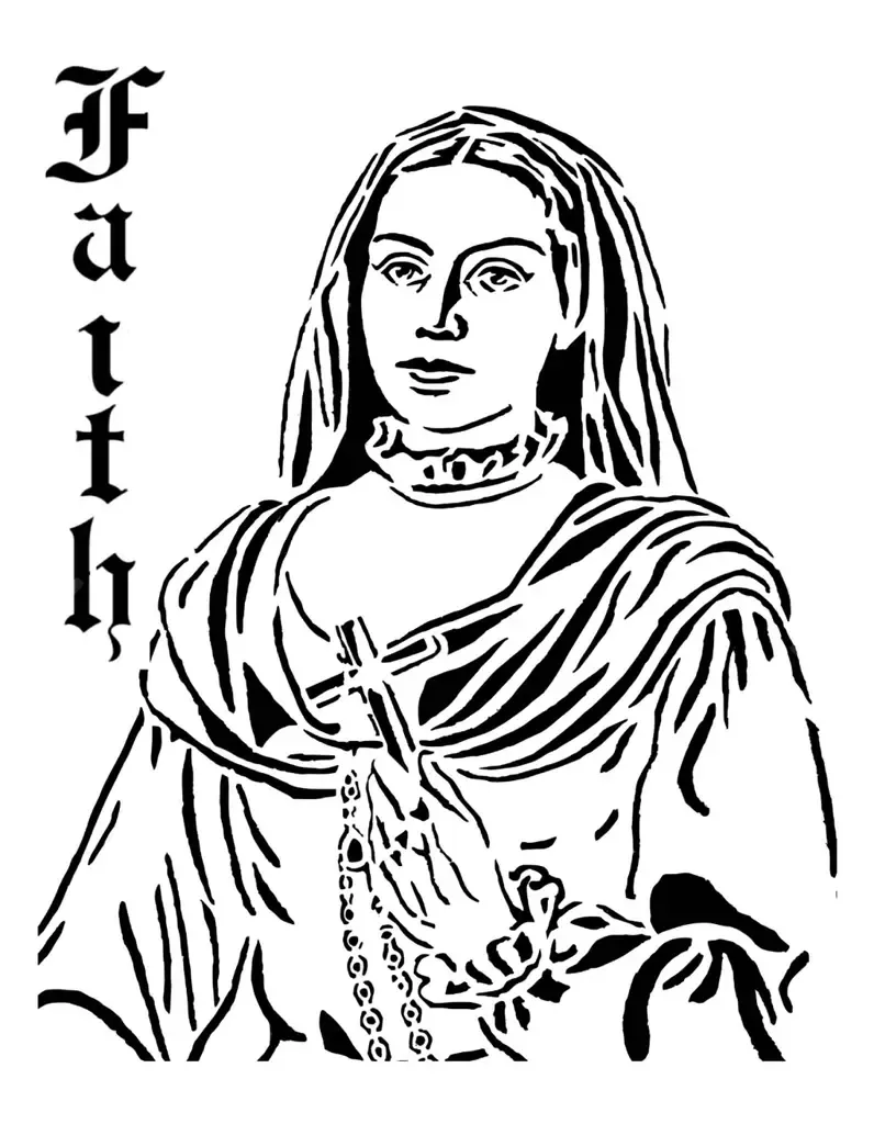 Rosary stencil