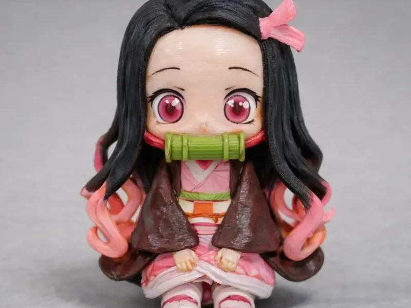 🌸 Blossom Guardian – Chibi Anime Figurine 🎎