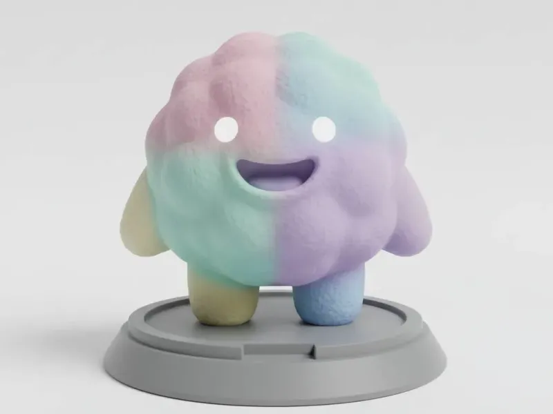 Cloudy Joyling – Pastel Smiling Creature