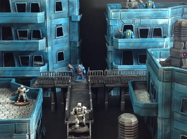 Modular Scifi Habs (15mm scale)