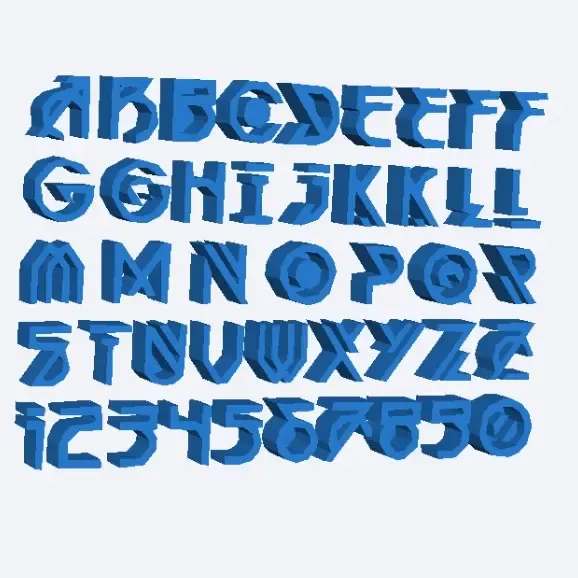 Nordic Style Typography 3d Stickers