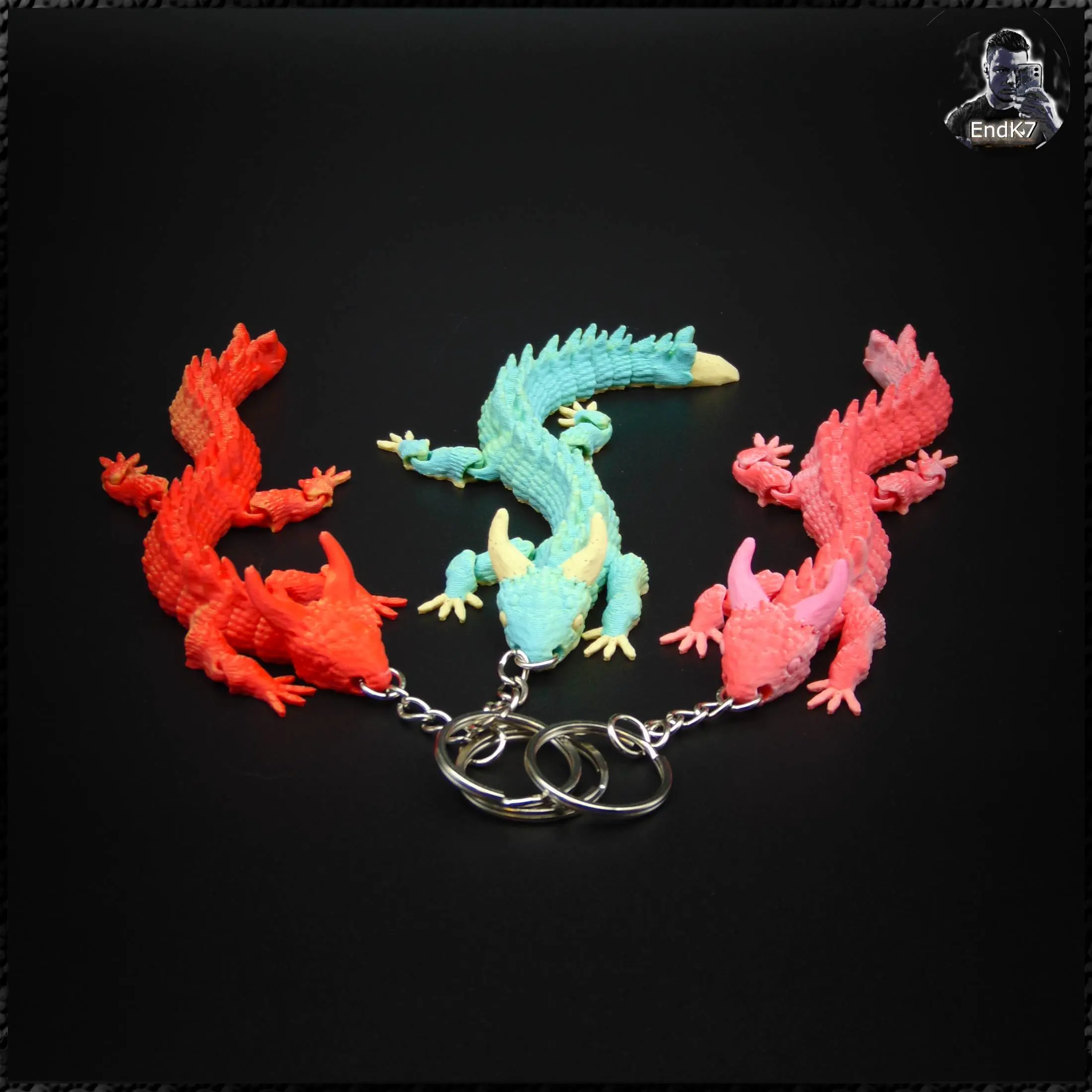 Dragonsnake Keychain! - Articulated - Print in Place