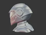 Advanced Sci-Fi Combat Helmet 3D Print Model-1