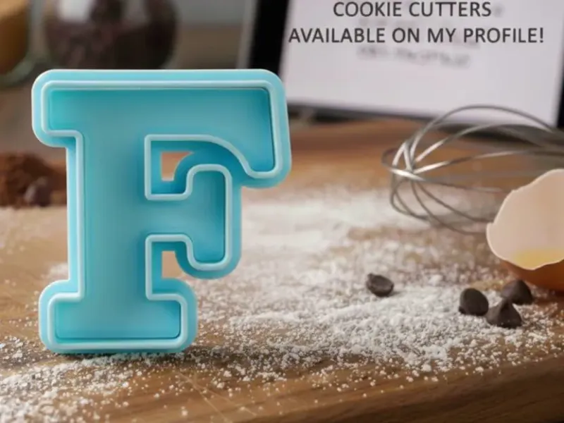 letra f cookie cutter