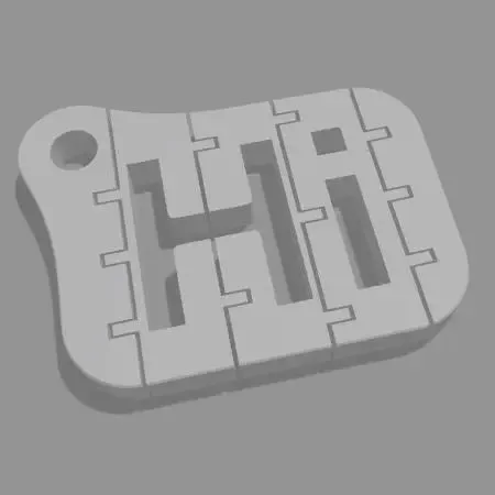 Articulated keychain flexi Creality Hi Fidget Брелок