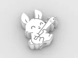 Straw Topper Bunny with a Stick-2