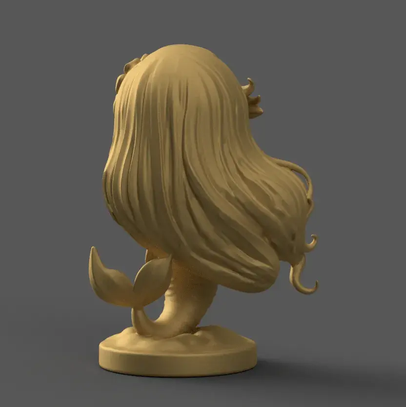 Cute Mermaid 3D Model – STL File for Decoration Gifts