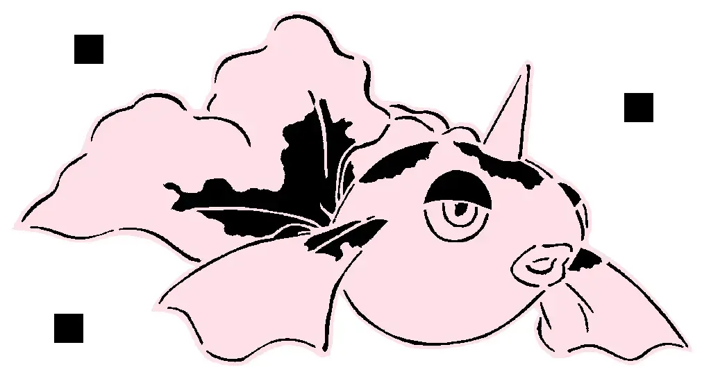 118 Goldeen stencil + 2D