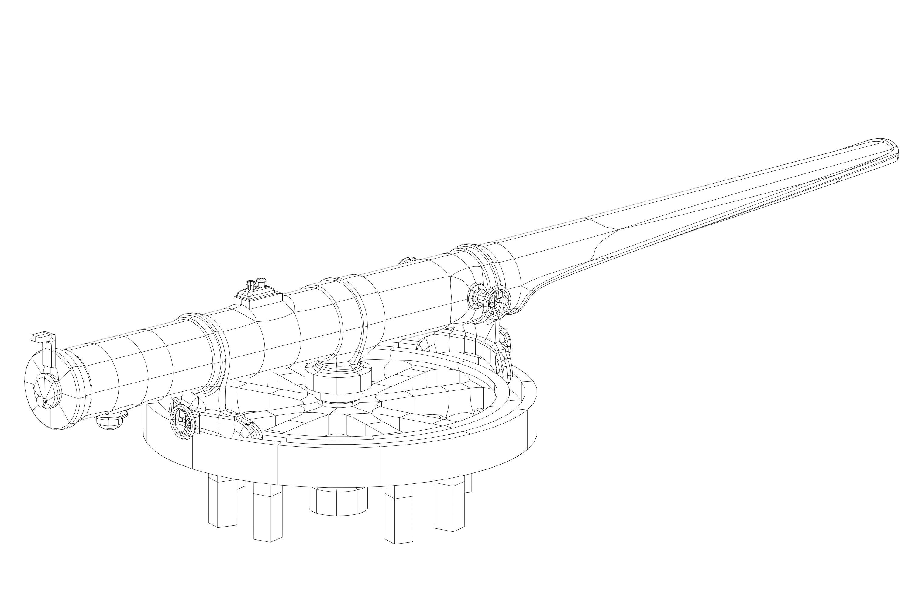 French torpedo tube from the beginning of the 20th century