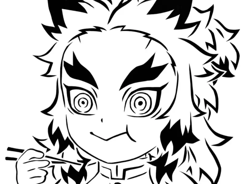 Kyojuro Rengoku stencil 2