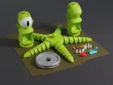 Aliens Articulados 3D – Kang y Kodos de Los Simpson | Modelo-4