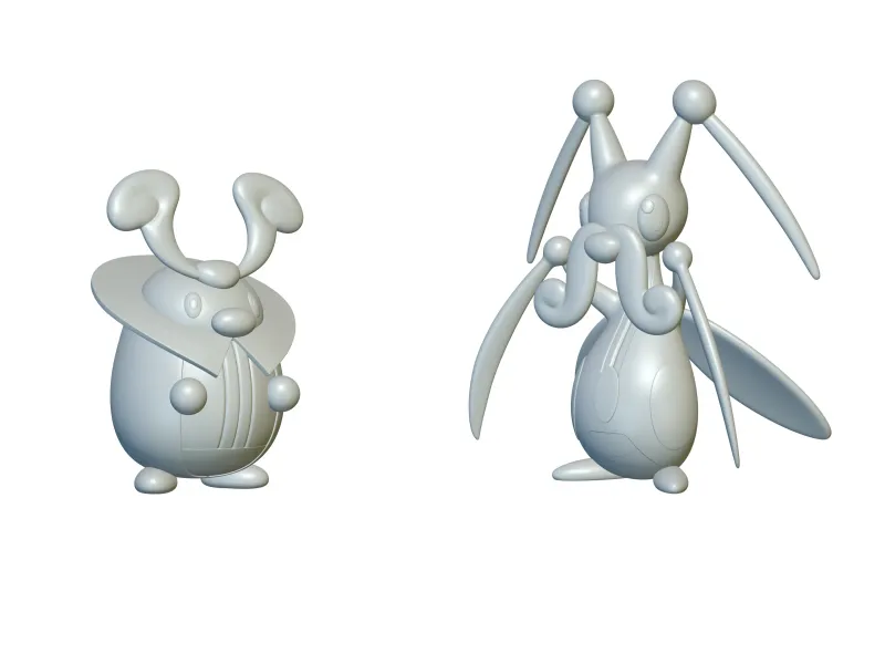 Pokemon Kricketot &amp; Kricketune (#401 &amp; #402) - 3D-Druck!