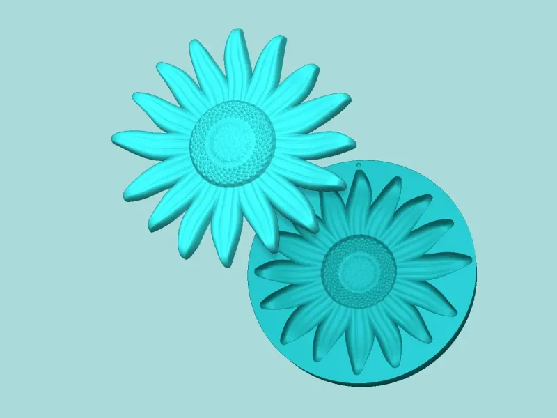 Sunflower 04 - Silicone Mold Maker - Template