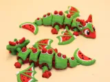 Watermelon Dragon & Egg, Articulated Dragon (STL, 3MF)-5