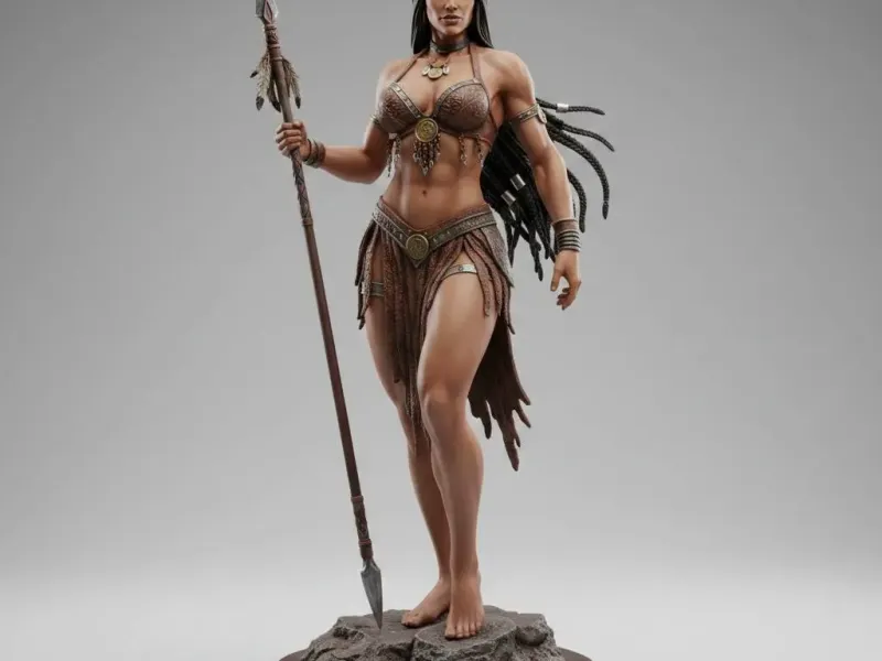 Spear of the Sun Tribe – Desert Warrior Collectible Figurine