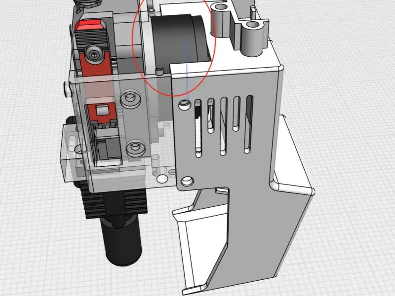 ender5 max DXC extruder Back panel