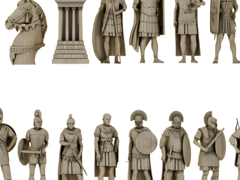 Chess set. Roman Empire