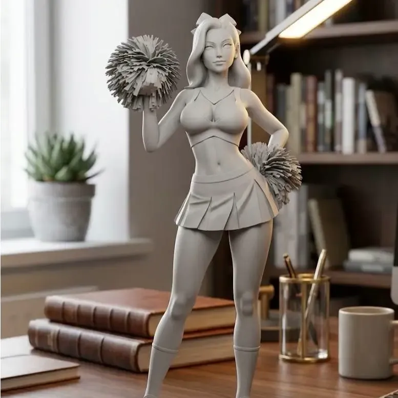 sexy cheerleader with big breasts