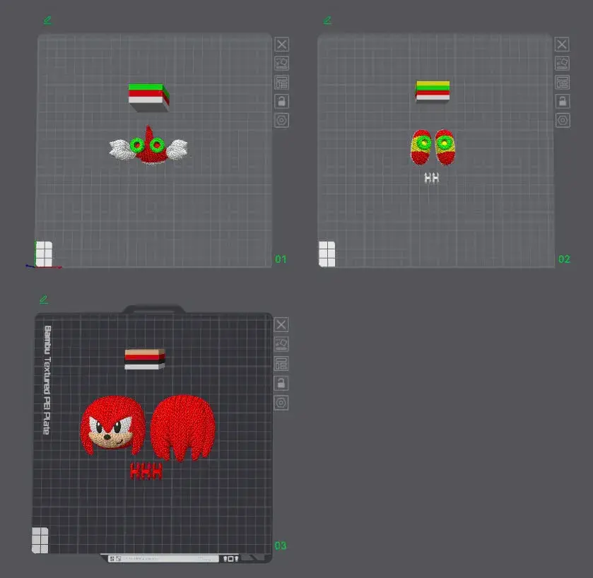 Sonic Knuckles Crochet - Knitted - Multicolor 3D Printing