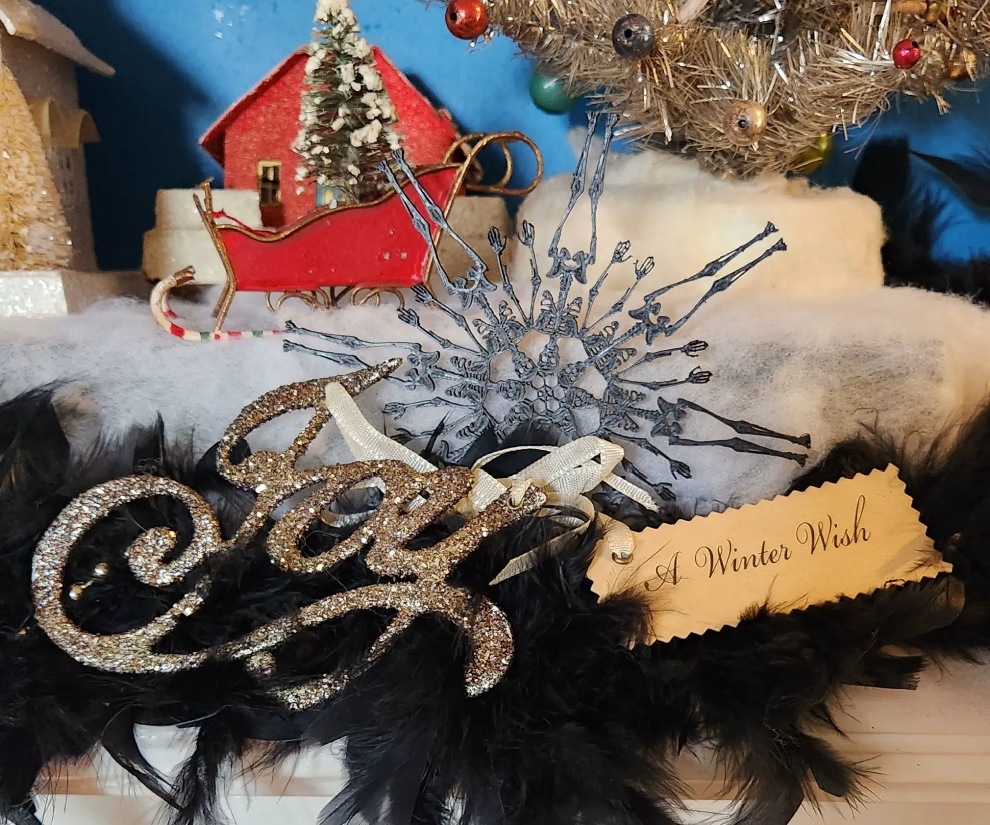 3-N-1 SKELETON SNOWFLAKE TREE TOPPER