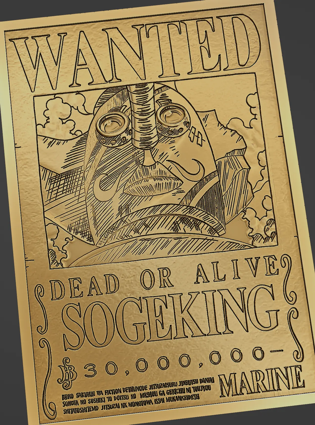 sogeking wanted poster - one piece