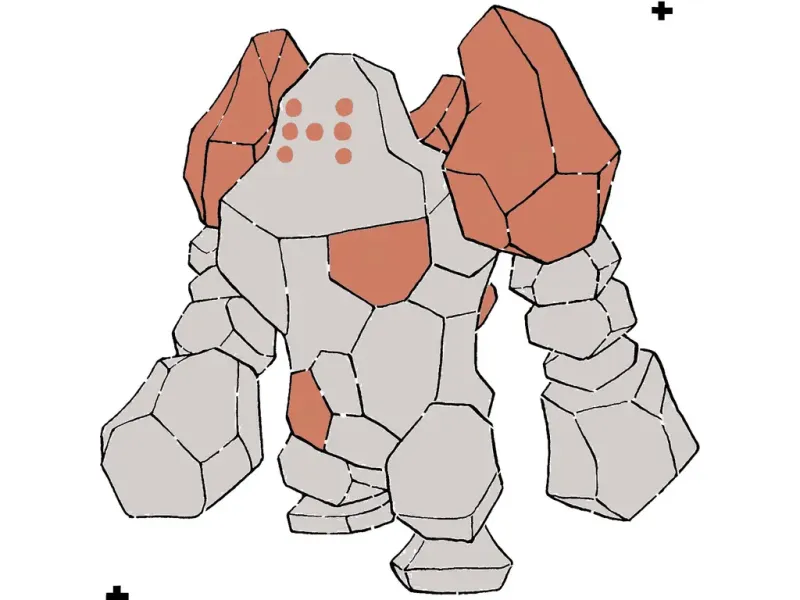 Regirock 3 layered stencil