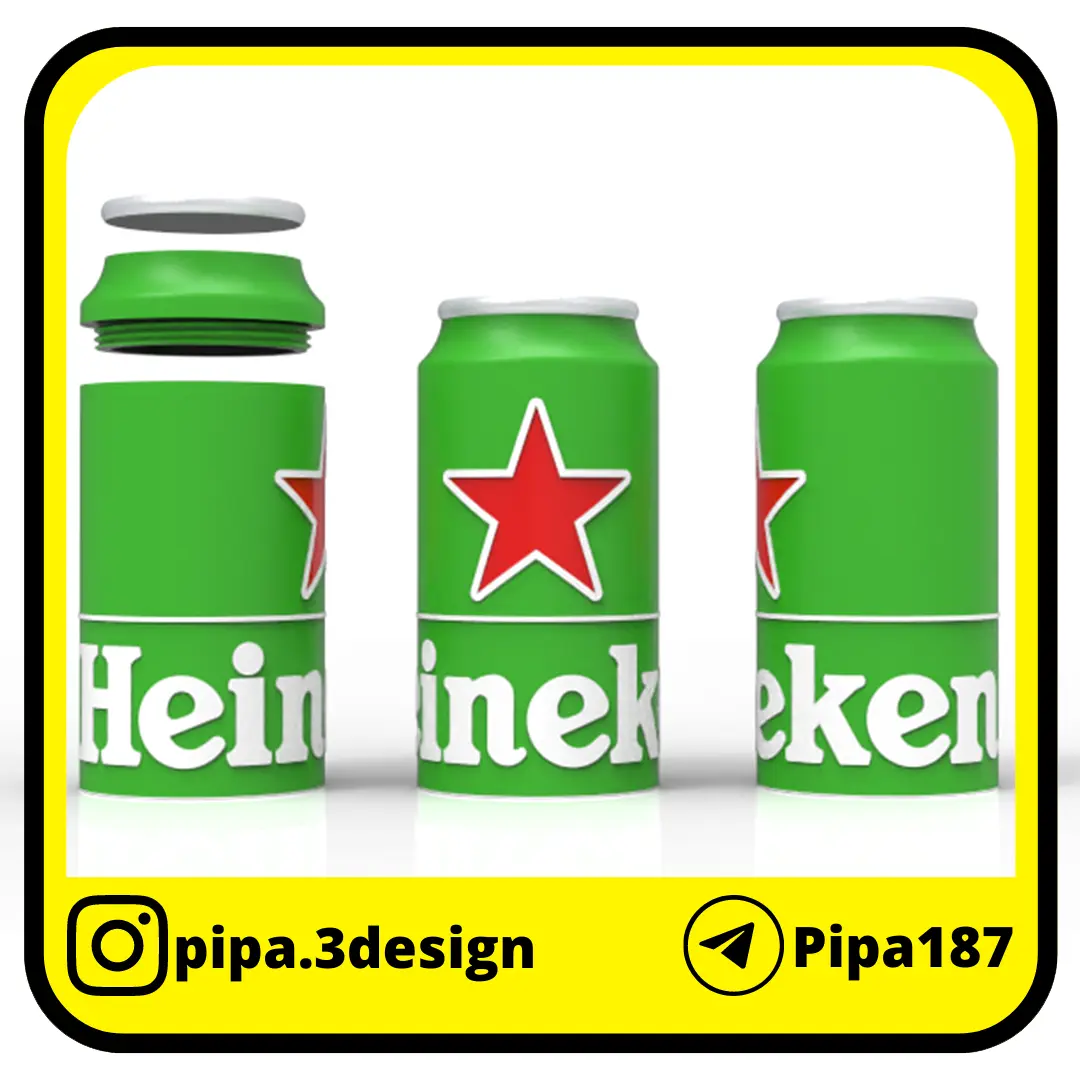 Home Decorations & Ornaments STL Download HEINEKEN CAN CONTAINERby Pipa3D