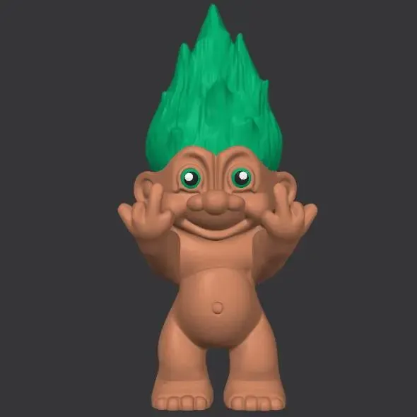 Middle finger troll