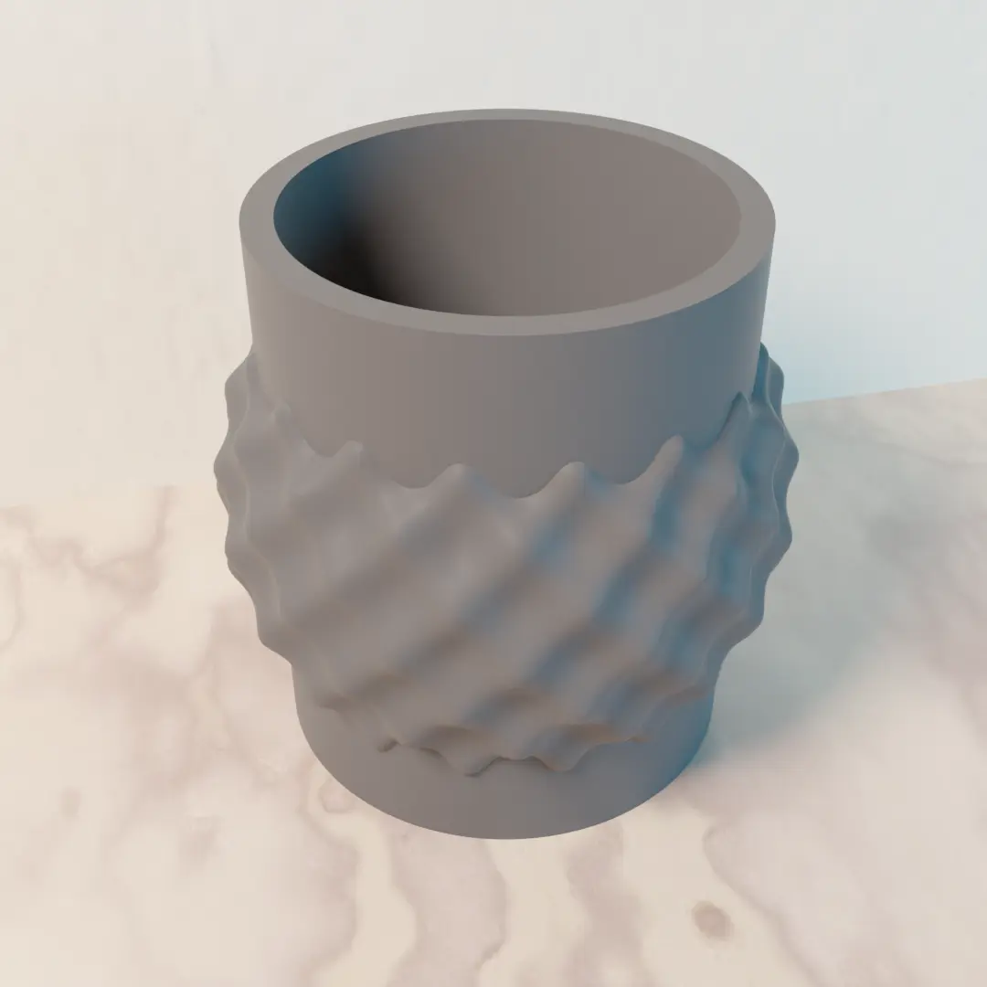 wavy pencil holder