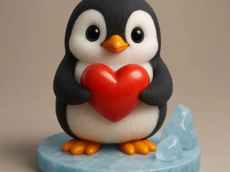 Valentine´s Penguine - Pingüino Enamorado con corazon