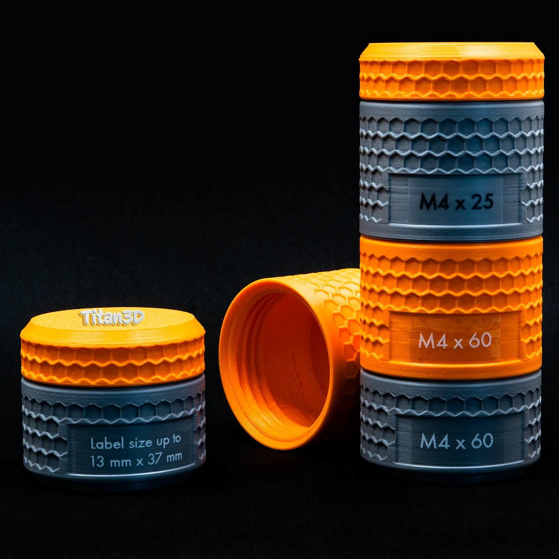 3D Printer Files | 3MF File | Modular Honeycomb Storage Container / Label space