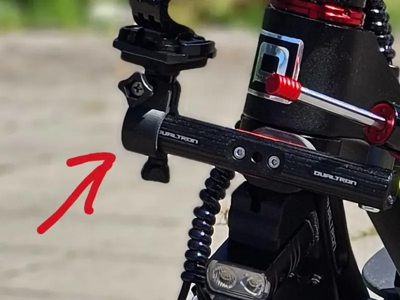 Dualtron Action cam holder to Lightbar