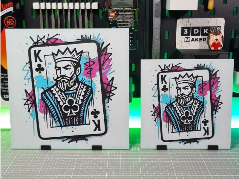 Graffiti King of Clubs – Hueforge – 4 Colors