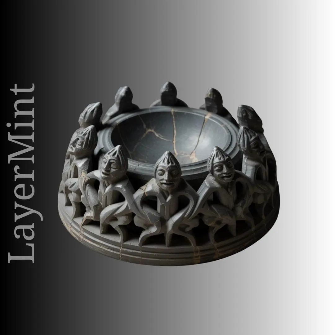 Ancient Tribal Circle Bowl – Decorative 3D Printable Model
