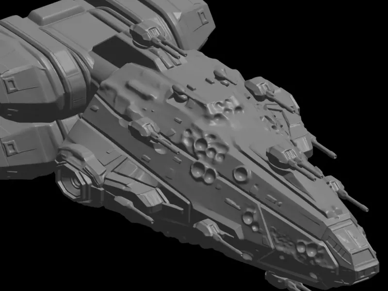 space ship 3 and asteroid base