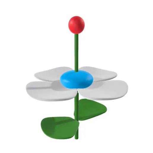 Simple Cartoon Daisy Flower 3D Model STL Printable