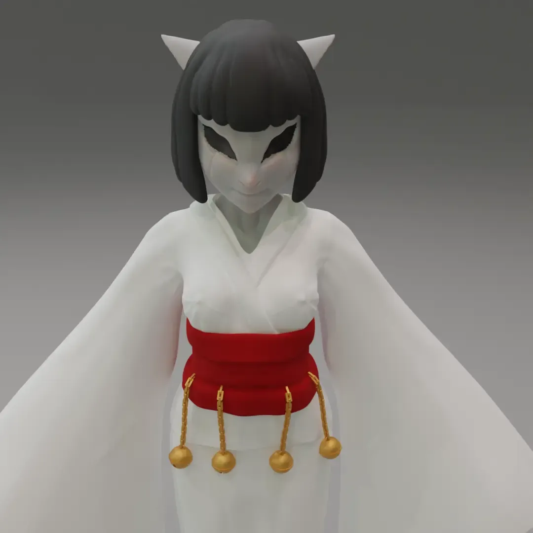 Shrine Fox Ghost Maiden from "Mieruko-Chan"
