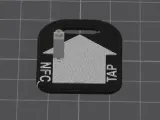 House Keychain with NFC tag pause-2