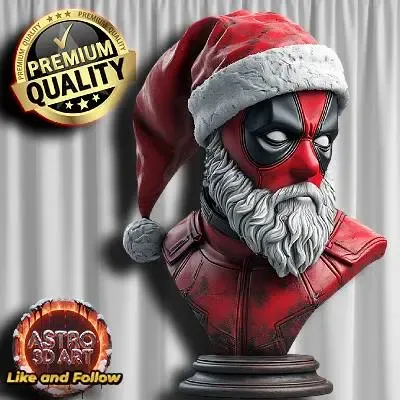 Santa Deadpool Claus Statue ❤️