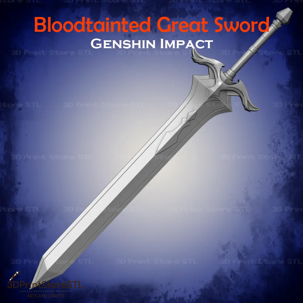 Кровавый Большой Меч Косплей Genshin Impact - STL Файл