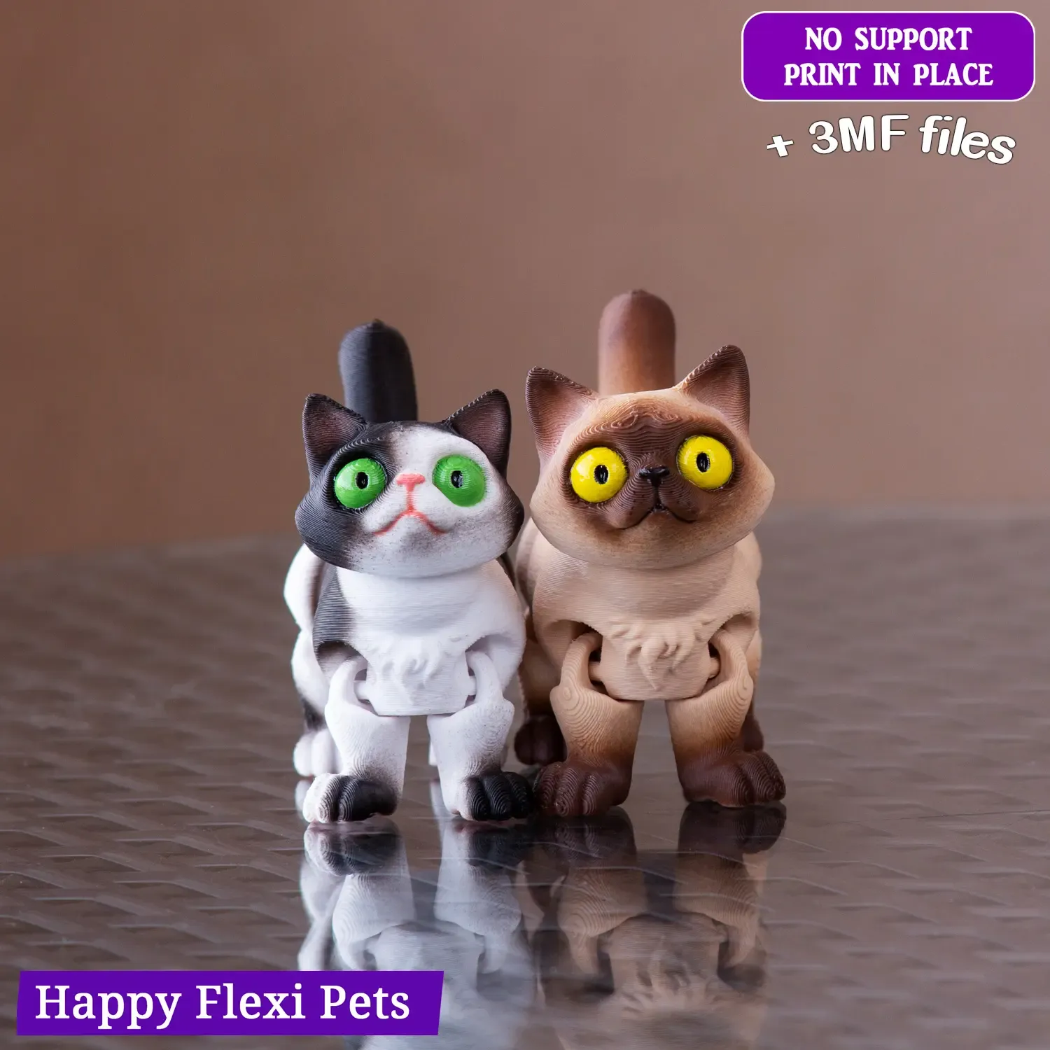 Baron the articulated fat cat toy - Happy Flexi pets