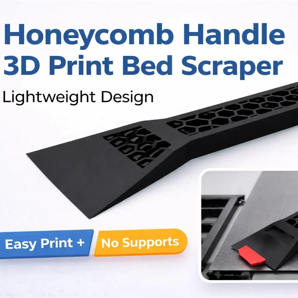 Honeycomb Handle 3D Print Bed Scraper