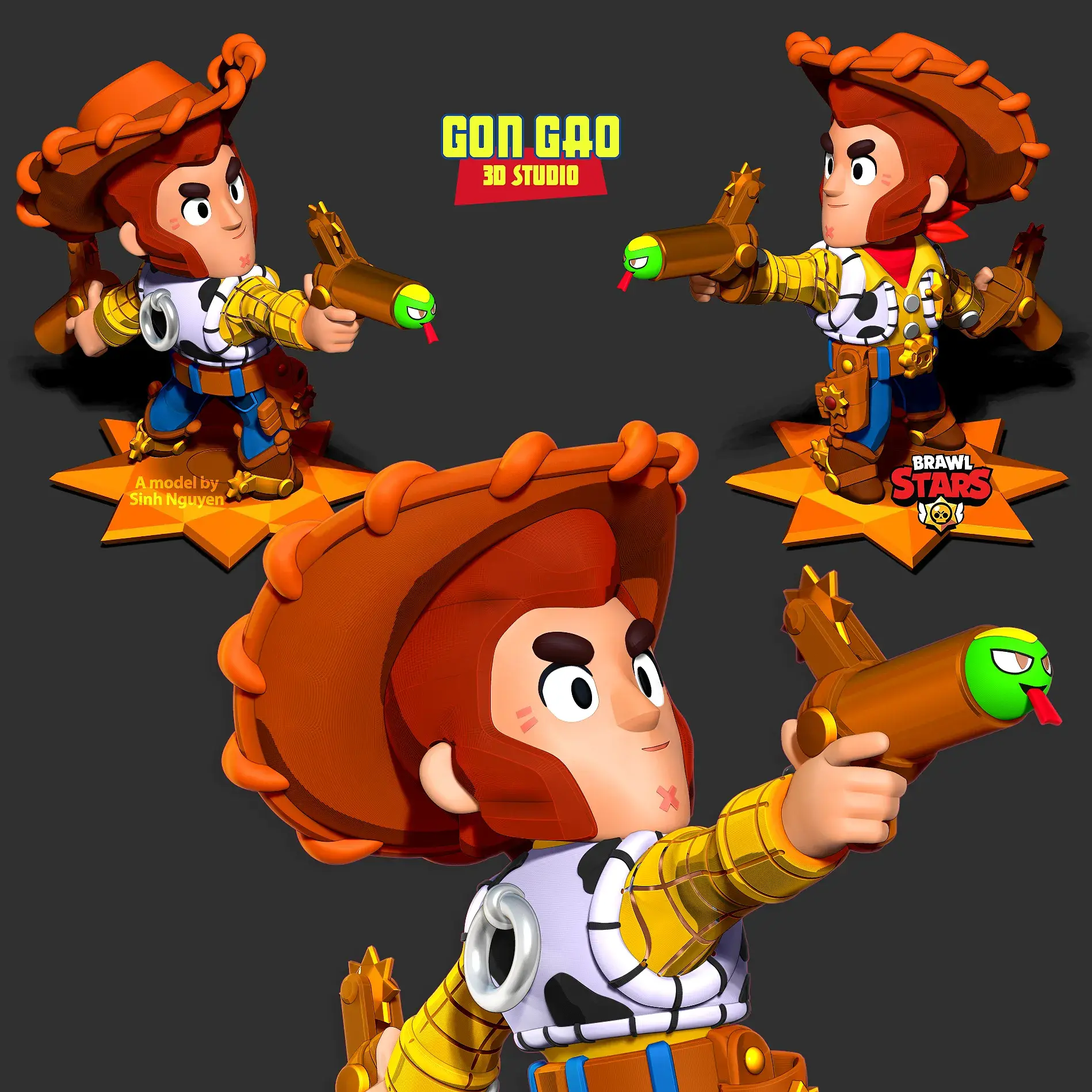 Colt Woody - Brawl Stars Fanart