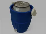 old retro looking can cooler with straw hole-0