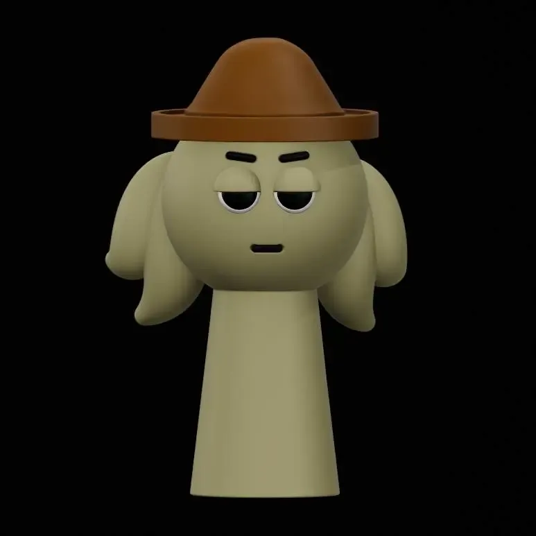 🎩 Tunner Sprunki – Color-separated 3D figure