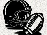 football helmet sports team wall art home decor-0