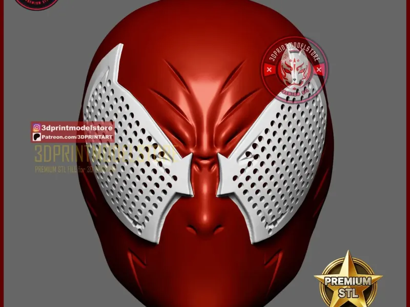 Spiderman Scarlet Spider Helmet - Marvel Cosplay Halloween