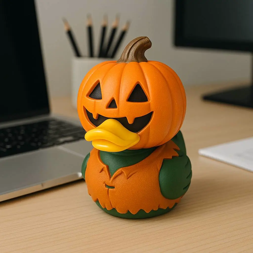 Rubber Duck - Halloween Pumpkins statue - 3d print