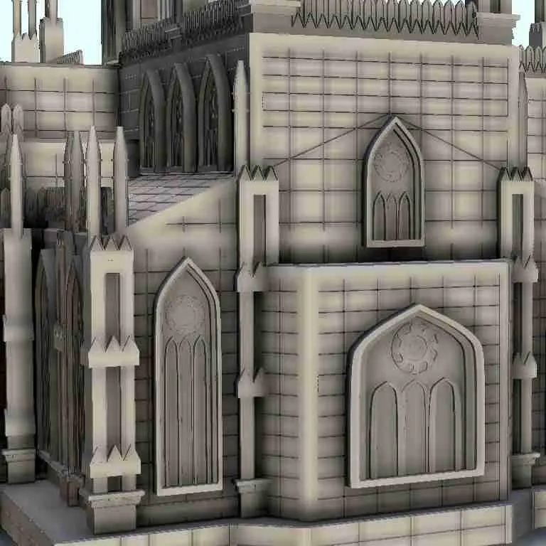 Gothic church 6 - scenery medieval miniatures warhammer